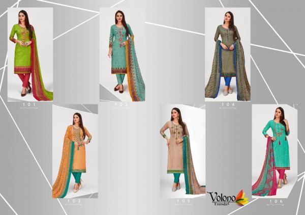 Volono-Zora-1 Cotton Churidar Dress Material Collection
